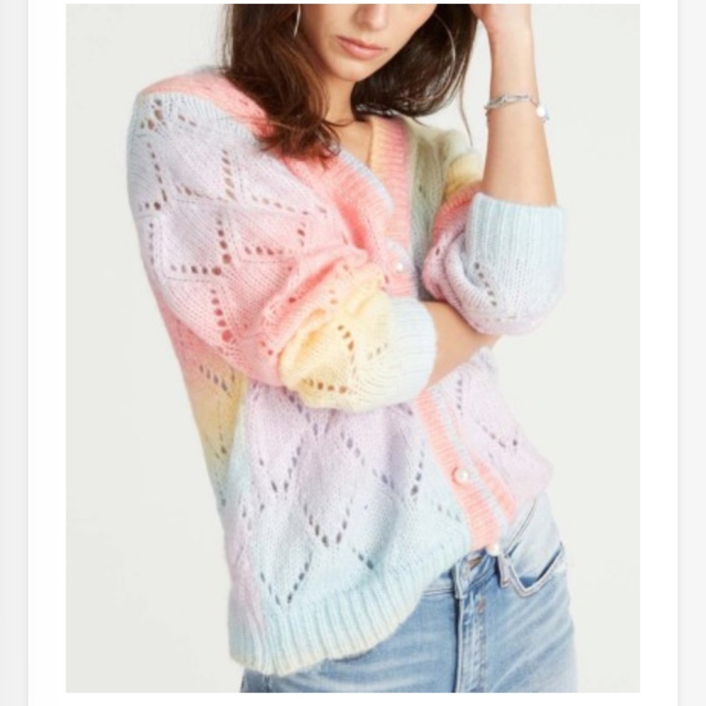 NEW Vigoss Ombré Pointelle Cardigan